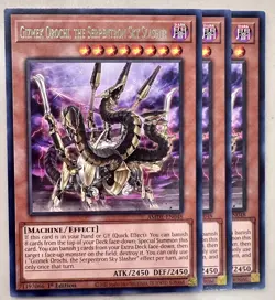 Yugioh x3 Gizmek Orochi, the Serpentron Sky Slasher AMDE-EN048 Rare 1st Edition - Image 1