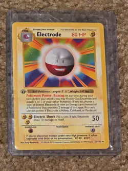 Pokemon Electrode 21/102 Base Set 1st Edition Shadowless English 1999 TCG - Image 1