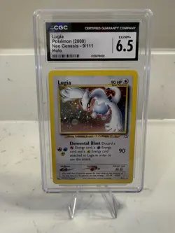 Pokemon Lugia Neo Genesis Holo Rare 9/111 Unlimited 2000 90 HP CGC 6.5 English - Image 1