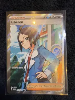 Cheren 258/217 Full Art Trainer Ultra Rare Holo Ascended Heroes Pokemon TCG - Image 1