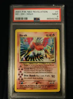 Ho-oh 7/64 Neo Revelation Holo Rare Pokemon PSA 9 MINT - Image 1