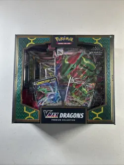 Pokemon TCG: VMAX Dragons Premium Collection Box 2022 Brand New Sealed *Damage* - Image 1
