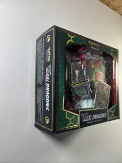 Pokemon TCG: VMAX Dragons Premium Collection Box 2022 Brand New Sealed *Damage* - Image 3