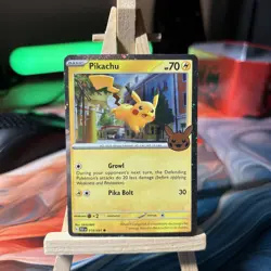Pokemon TCG Pikachu 018/091 Trick Or Trade Booster 2024 Halloween Holo Rare NM - Image 1