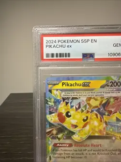 2024 POKEMON SSP EN-SURGING SPARKS #057 PIKACHU EX PSA 10 - Image 3