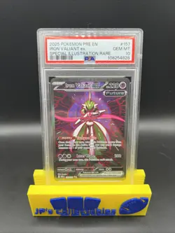 2025 Pokemon Prismatic Evolutions Iron Valiant EX #157 SIR PSA 10 - Image 1