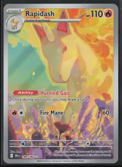 RAPIDASH 189/182 ILLUSTRATION RARE DESTINED RIVALS POKEMON NM/M - Image 1