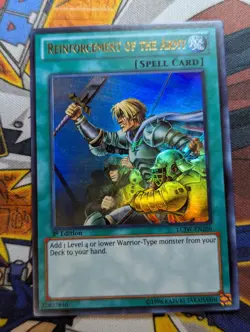 YuGiOh Reinforcement of the Army Ultra Rare 1st Edition LCJW-EN286 NM/VLP - Image 1