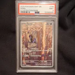 Pokemon Deino 146/086 Sv: White Flare Illustration Rare Holo PSA 9 - Image 1