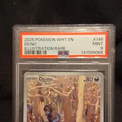 Pokemon Deino 146/086 Sv: White Flare Illustration Rare Holo PSA 9 - Image 2
