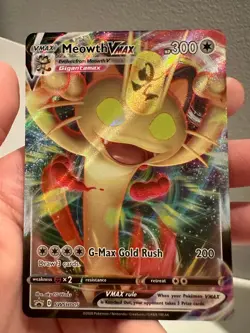 Meowth v & Meowth Vmax Pokemon Black Star Promo SWSH005 SWSH004 NM 1207#60-61 - Image 1