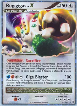 Regigigas LV.X - 100/100 - Rare Holo LP, English Pokemon Stormfront - Image 1
