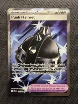 Pokemon Punk Helmet 121/094 Me02: Phantasmal Flames Trainer Ultra Rare Holo - Image 1