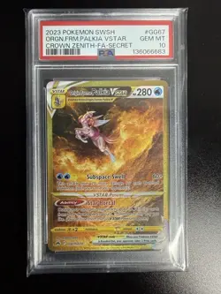 Pokemon TCG Palkia VSTAR GG67/GG70 Origin Forme Crown Zenith PSA 10 - Image 3
