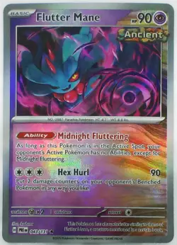 Pokemon TCG Prismatic Evolutions Flutter Mane Master Ball Pattern Rare 043/131 - Image 1