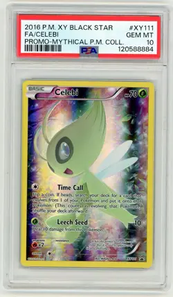 2016 Pokemon XY Promo Celebi Mythical Pokemon Collection PSA 10 Gem Mint - Image 1