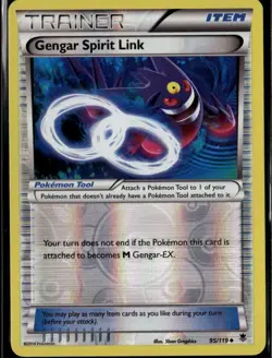 Gengar Spirit Link Uncommon XY Phantom Forces 95/119 Item Reverse Holo Pokemon C - Image 1