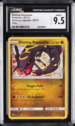 2017 POKEMON SHINING LEGENDS HOLO #56/73 SHINING RAYQUAZA CGC 9.5 - Image 1