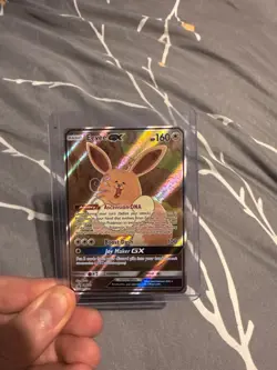 Pokemon TCG Eevee GX SM233 Full Art Black Star Promo LP - Image 1