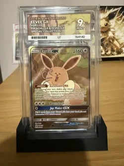 Pokemon TCG Eevee GX SM233 Full Art Ace Grading 9 Mint - Image 1