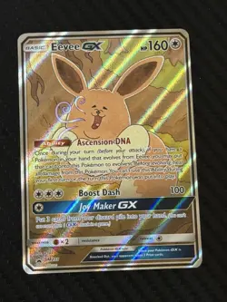 Pokemon Eevee GX TCG Full Art Holo Black Star Promo SM233 Sun & Moon - Image 1