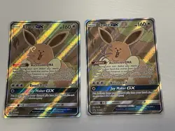 2 Pokemon TCG Eevee GX SM233 Alternate Full Art Black Star Promo NM Sun & Moon - Image 1