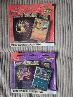 2 x Pokemon TCG Ascended Heroes Tech Sticker Collection Charmander & Gastly - Image 1