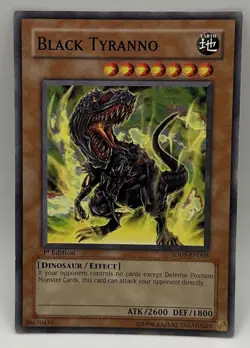Yu-Gi-Oh! TCG: Black Tyranno SD09-EN008 1st Edition LP Dinosaurs Rage SD - Image 1