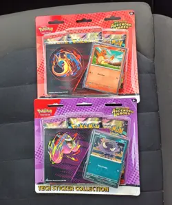 2 x Pokemon TCG Ascended Heroes Tech Sticker Collection | Gastly & Charmander🔥 - Image 1