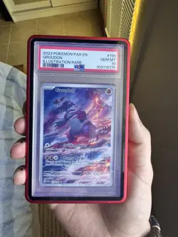 2023 Pokemon Paradox Rift Groudon Illustration Rare IR 199/182 PSA 10 Gem Mint - Image 1