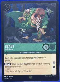 Disney Lorcana Beast Wolfsbane 70/204 Legendary COLD FOIL The First Chapter NM - Image 1