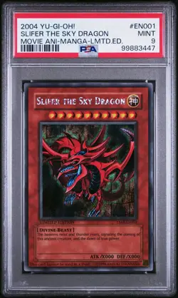 Slifer the Sky Dragon YMA PSA 9 Secret Rare Manga Promo #EN001 Yugioh 2004 - Image 1