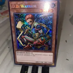 Yugioh , D.D. Warrior (Prismatic Secret Rare) SBC2-ENC08 1st Edition - Image 1