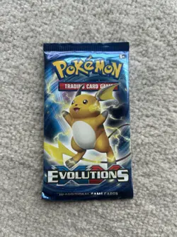Pokemon XY Evolutions Booster Pack – Raichu Art – Sealed – 10 Cards – TCG - Image 1