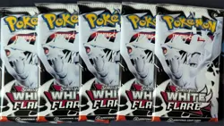 Pokemon 5x White Flare Booster Pack (Sealed Pokemon Cards) - Image 1