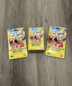 One Piece OP15 Adventure On Kami’s Island Lot Double Pack Set + 2 Sleeve Booster - Image 1