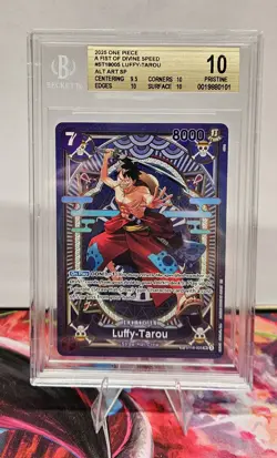 One Piece Luffy-Tarou SP OP11 Fist of Divine Speed Foil BGS 10 Beckett Pristine - Image 1