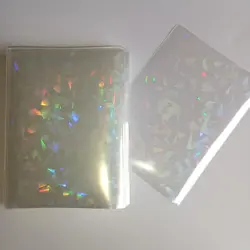 50PCS Holographic Card Sleeves 65x90mm TCG MTG Pokemon Holder Trading Gemstones - Image 1