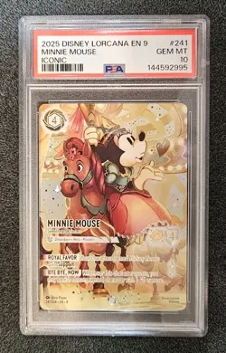 2025 DISNEY LORCANA EN 9-FABLED ICONIC MINNIE MOUSE SWEETHEART PRINCESS PSA 10 - Image 1