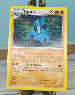 Pokemon Legendary Treasures Lucario 80/113 Holo Card Trading Card TCG - Image 1