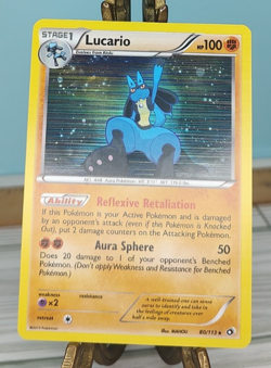 Pokemon Legendary Treasures Lucario 80/113 Holo Card Trading Card TCG - Image 2