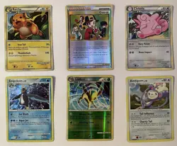 Vintage Pokemon Mid-Era Holo Card Lot Of 6 Rares, Various Sets 2007-2011 Leafeon - Image 1