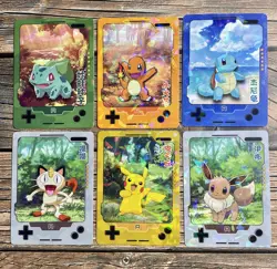 Pokemon 25th Anniversary Chinese Unofficial Gameboy Cracked Ice Holo Cards NM - Image 1