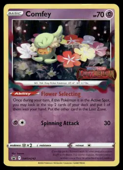Pokemon Cards Comfey SWSH242 SWSH Black Star Promo PRE RELEASE NM - Image 1