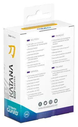 1 pack of 100 Ultimate Guard Katana Yellow Standard Sized Card Sleeves - Image 3