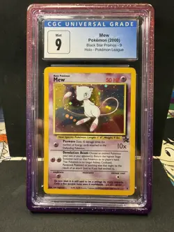 Mew Promo 9 Holo CGC 9 Black Star Promo Pokemon League 2000 Holo Pokemon Card - Image 1
