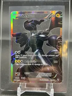 Zekrom 114/114 Black & White Base Full Art Holo Rare Pokemon Card - NM - Image 1