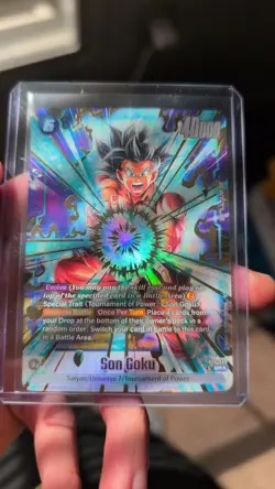 Son Goku FB09-037 Alternate Art Dual Evolution Dragon Ball Card English Fusion - Image 1