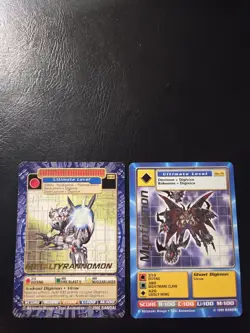 1999 & 2000 Bandai Digimon Digi-Battle Series 2/3 card lot/holofoil/Gold Letter - Image 2