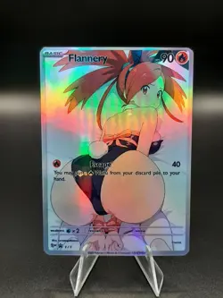 Flannery Sexy Full Art Custom Waifu Card - Holo Foil - Image 1